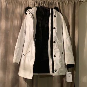 Womens white and black Ugg 3-in-1 parka coast vest